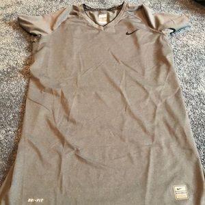 Women’s grey Nike pro shirt